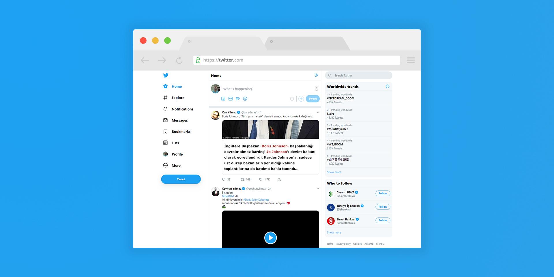 Mobilleşme —Twitter’ın yeni tasarımı